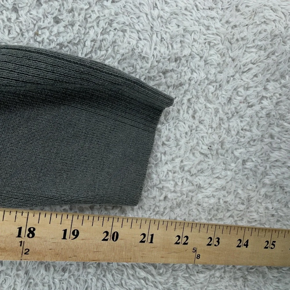 Marmot Quarter Zip Pullover Sweater Mens Medium Gray Wool‎ Blend Shoulder Patch